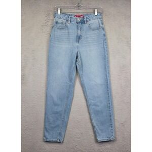 Unionbay Mom Jeans Juniors 1 Blue Tapered High Rise Light Wash Denim Retro 90s‎